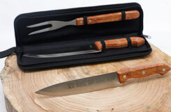 Conjunto faca e garfo com nome gravado