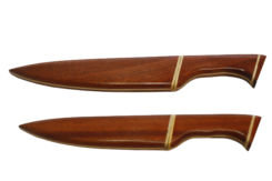 Faca SHARK Bainha de Madeira Pau Brasil